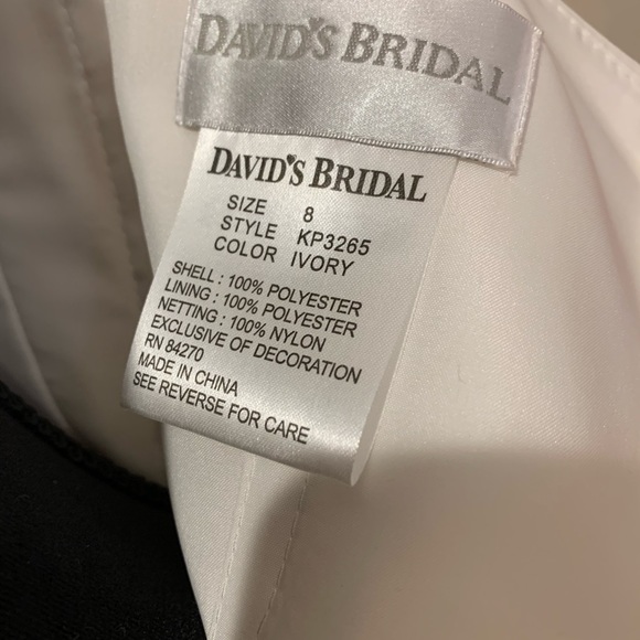 🌿NEW! DAVID’S BRIDAL 2-piece gown. Never worn. - Picture 8 of 8